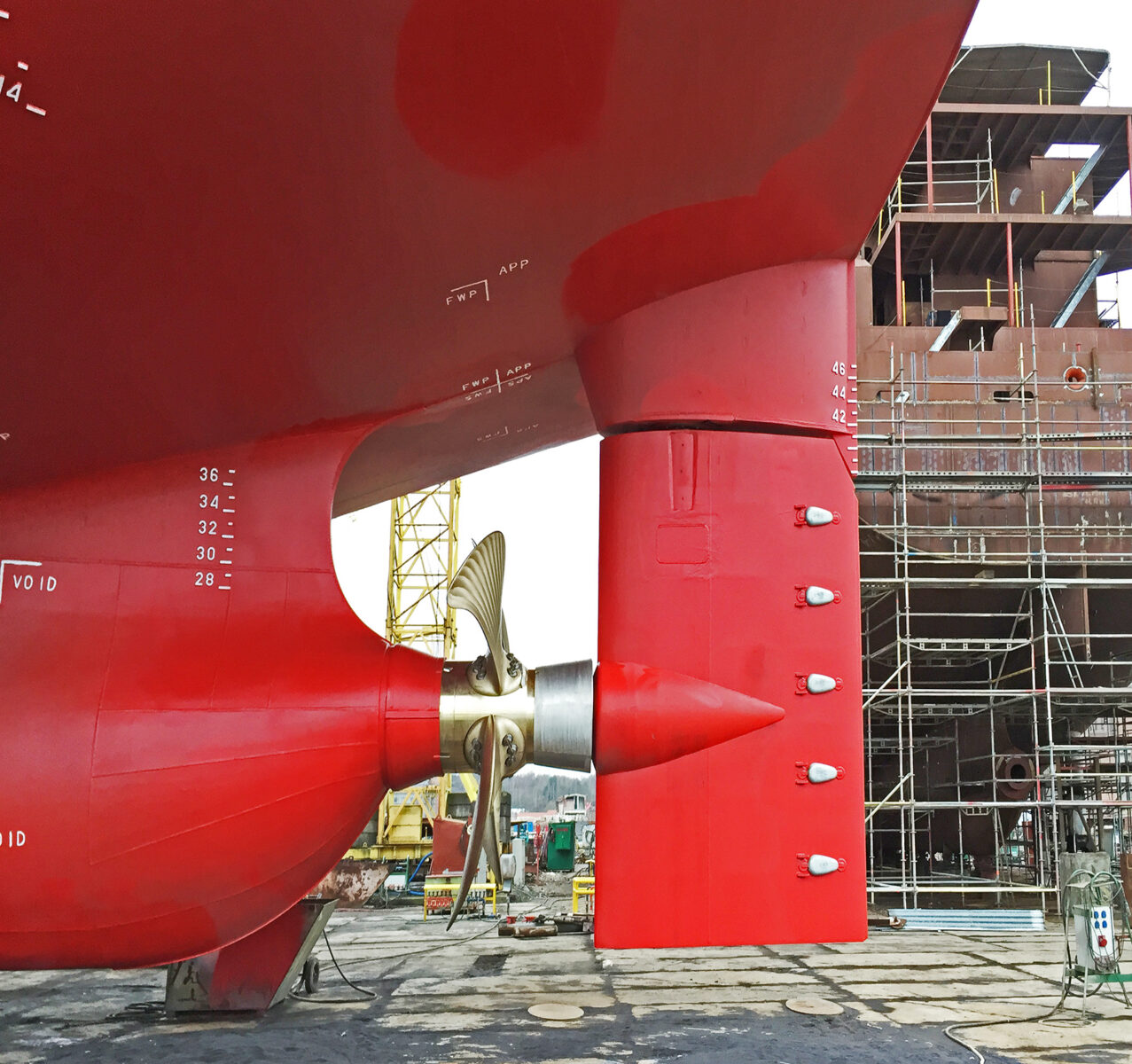 The rudder of the EcoCoaster Eeva VG was protected with Ecoshield.