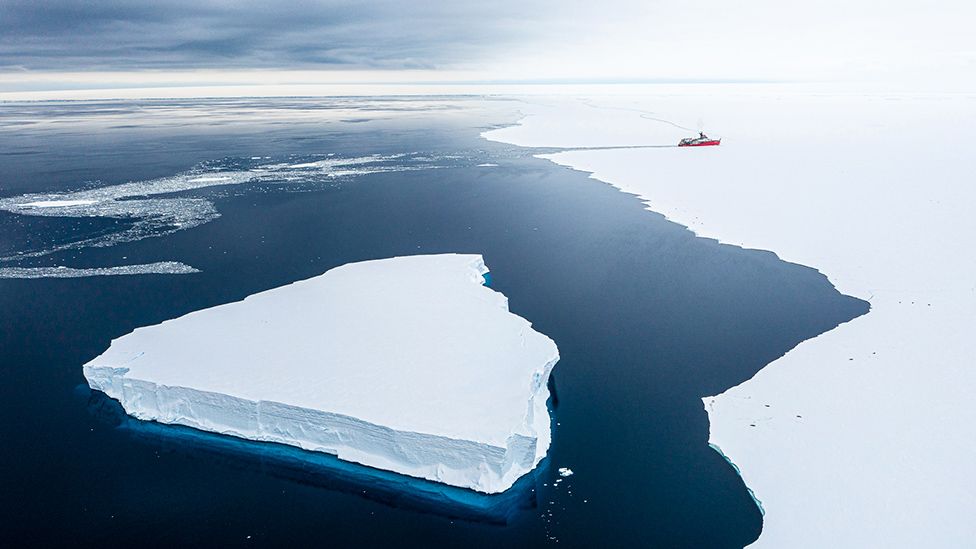RRS Sir David Attenborough Antarctica long view